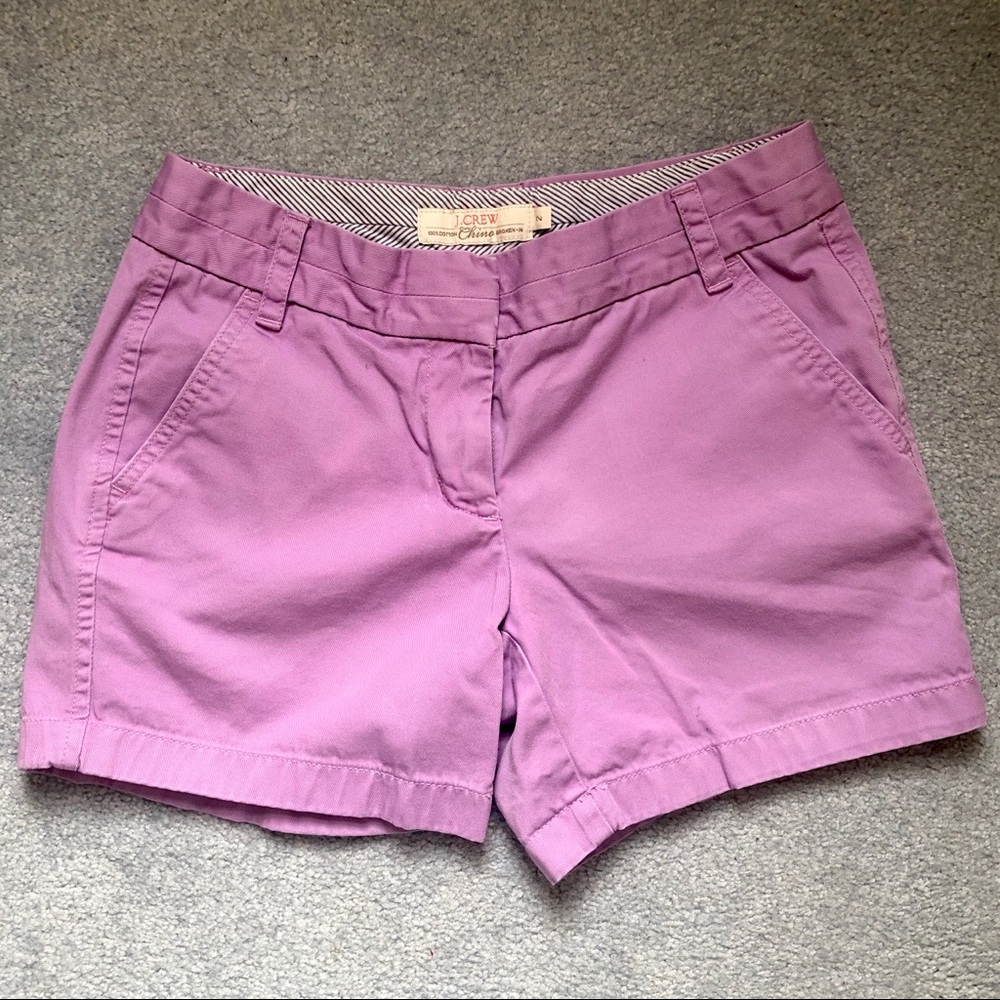 JCrew purple chino shorts